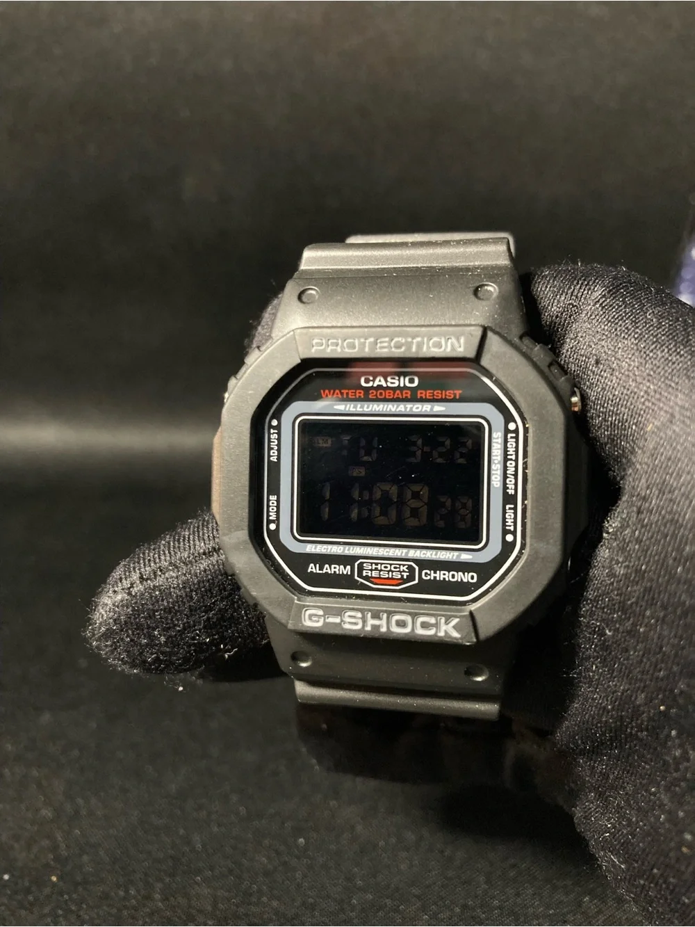 Red and Black G Shock Dw5600